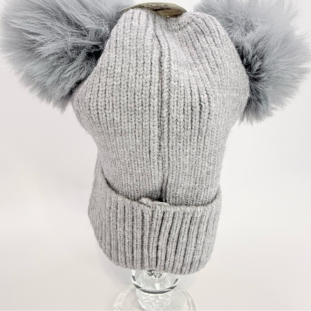 Gray Labubu Knit Pom-pom Beanie - Picture 3 of 10